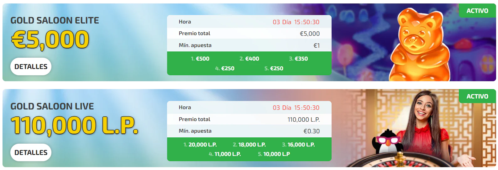BoaBoa Casino promociones, torneos y bonos